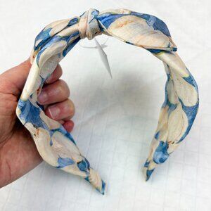 AHNY top knot bow pastel pattern fabric headband. New with tags